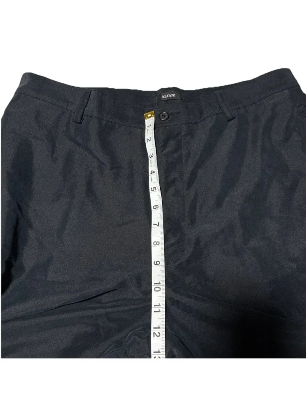 Alfani Vintage Mens Shorts Black Elastic Waist Luxury Gorpcore Basic 34x11